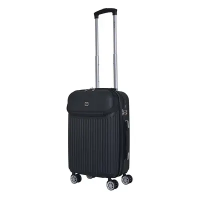 Mala De Cabine Rígida Airport Preto 8 Rodas 55cm