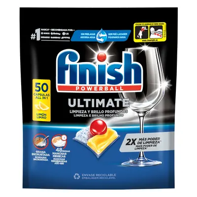 Detergente Loiça Máquina Finish Ultimate Limão 50 Pastilhas