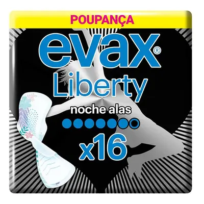 Pensos Higiénicos Liberty Noite Com Abas Evax 16 Un