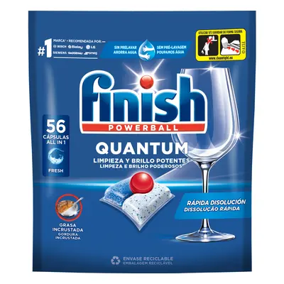 Detergente Loiça Máquina Finish Quantum Regular 56 Pastilhas