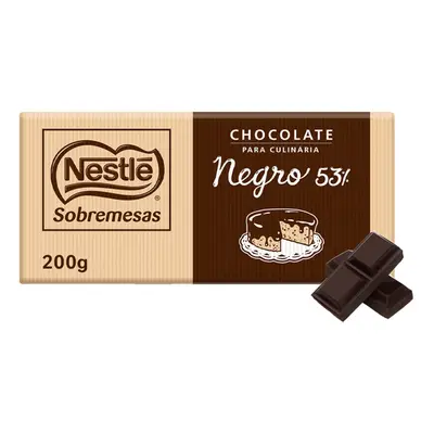 Tablete Nestlé Sobremesas Chocolate Culinária 53% Cacau 200g