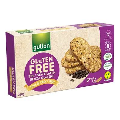 Bolacha Aveia Gullon Choco Chips Sem Gluten 220g