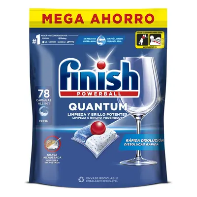 Detergente Loiça Máquina Finish Quantum Regular 78pastilhas