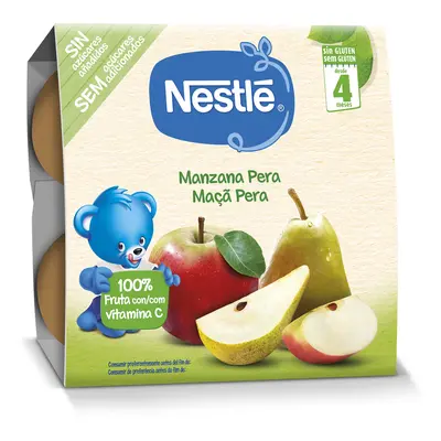 Fruta Nestlé 100% Maçã E Pêra 4x100g