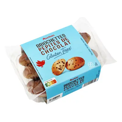 Pão Brioche Auchan Sem Glúten Pepitas 6un 300g
