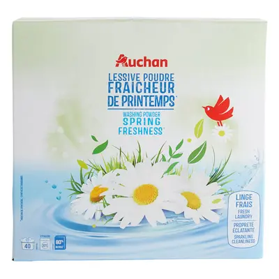 Detergente Máquina Roupa Pó Auchan Frescura Primavera 40 Doses