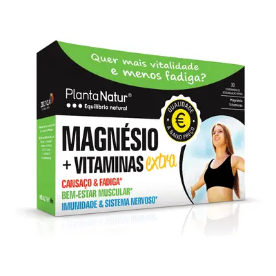 Suplemento Plantanatur Magnésio Vitaminas 30 Comp