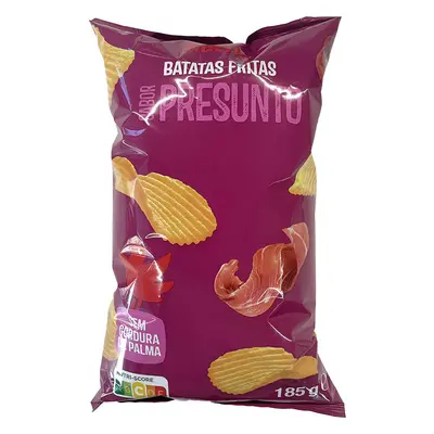 Batatas Auchan Fritas Onduladas Sabor Presunto 185g