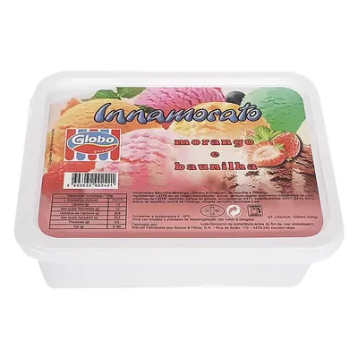 Gelado Globo Baunilha E Morango 1000ml