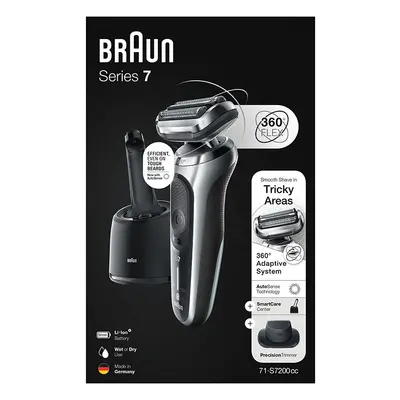 Máquina De Barbear Braun S7 71-s7200 Cc Silver Shaver