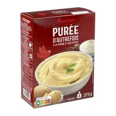 Puré Batata Auchan Natas E Especiarias 375g