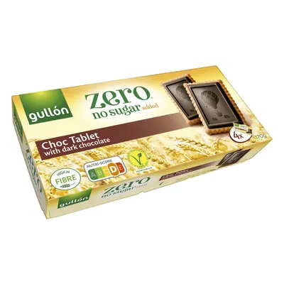 Bolacha Gullon Chocolate Tablet Zero Sem Açúcar Adicionado 150g