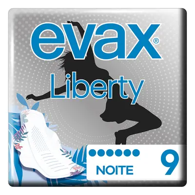 Pensos Higiénicos Liberty Noite Com Abas Evax 9 Un