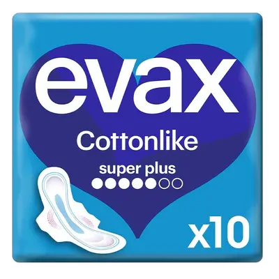 Pensos Higiénicos Cottonlike Super Plus Com Abas Evax 10 Un