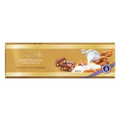 Chocolate Lindt De Leite Com Amêndoas 300g