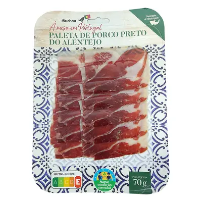 Paleta De Porco Preto Auchan À Mesa Em Portugal Cultivamos O Bom Alentejo 18 Meses Cura 70 G