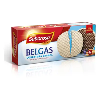 Bolachas Saborosa Belgas Cobertura Branca 198g