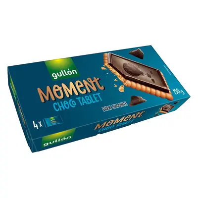 Bolacha Gullon Moment Chocolate Tablet Negro 150g