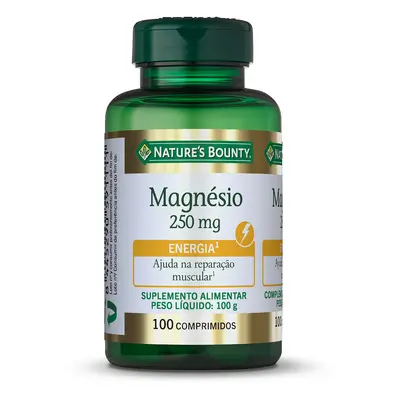 Suplemento Nature?s Bounty Magnésio 250mg 100 Cmp