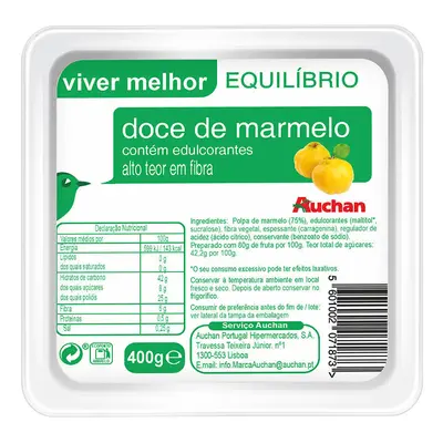 Doce Viver Melhor Equilíbrio Marmelo 400g