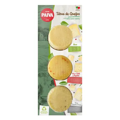 Tábua De Queijo Paiva Vaca Com Especiarias 3x80g