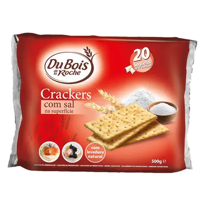 Bolacha Du Bois De La Roche Crackers Com Sal Na Superfície 500g