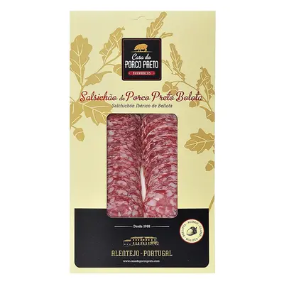 Salsichão Porco Ibérico Bolota Casa Do Porco Preto Fatias 80g