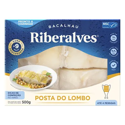 Bacalhau Riberalves Posta Do Lombo 9m Cura Msc 500g