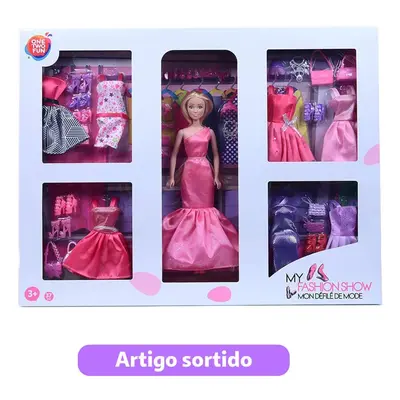 Conjunto De Boneca Fashion One Two Fun Com 37 Acessórios 29cm Modelos Sortidos