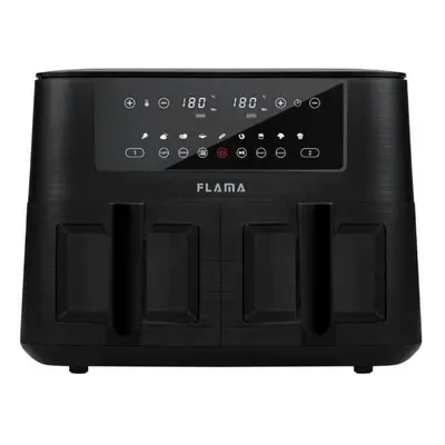 Fritadeira Sem Óleo Air Fryer Flama 698fl Preta 2 Cubas 8l