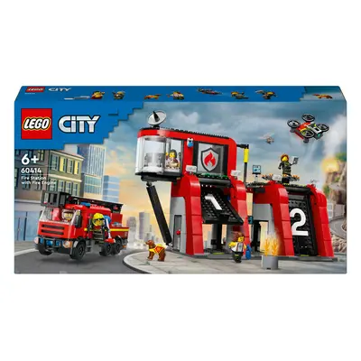 Quartel Dos Bombeiros Com Camião Dos Bombeiros Lego City Fire