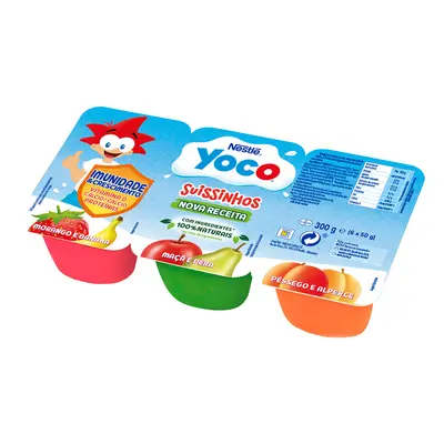 Iogurte Infantil Yoco Morango Pera E Alperce 6x50g