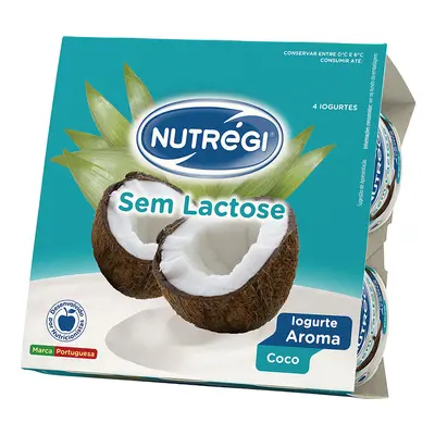 Iogurte Nutrégi Sem Lactose Aroma Côco 4x120g