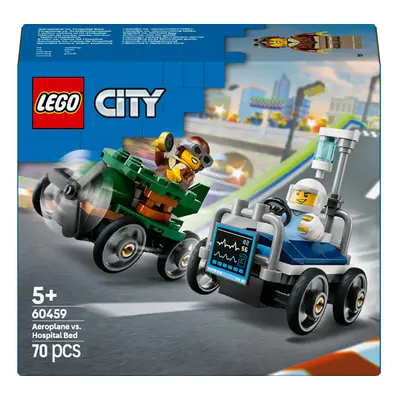 Pack De Carros De Corrida Aeronave Vs. Cama De Hospital Lego City Great Vehicles