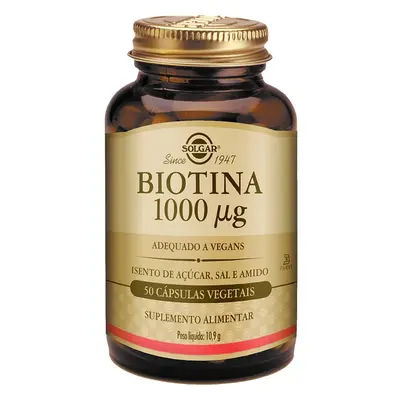 Suplemento Solgar Biotin 1000 G 50 Capsulas