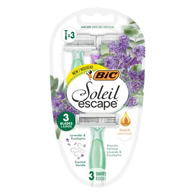 Lâminas Descartáveis Bic Soleil Escape Lavanda 3un