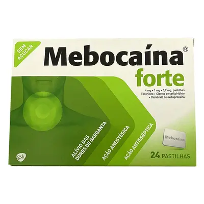 Pastilhas Mebocaina Forte 4mg + 1mg + 0.2mg 24un