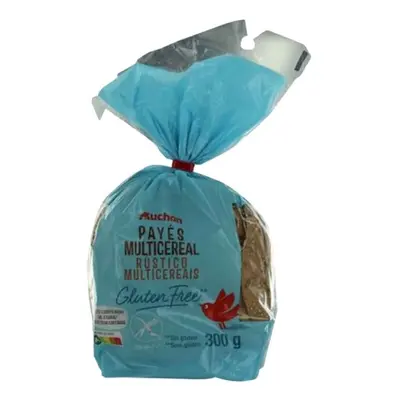 Pão Auchan Rústico Multicereais Sem Glúten 300g