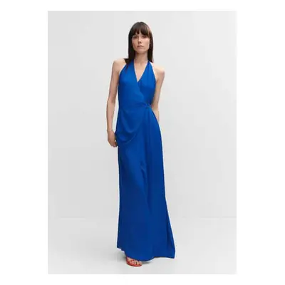 MANGO - Vestido comprido argola azul - Mulher