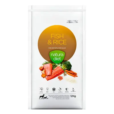 3 kg Natura Diet Peixe e Arroz ração para cães