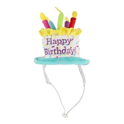 Tootoy! Birthday Hat Multicolor Bolo de Aniversário de Peluche para cães