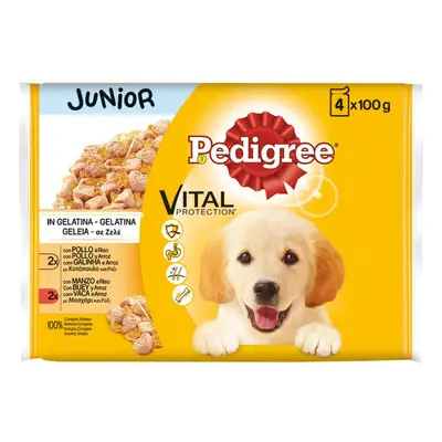 0.4 KG Pedigree Frango e Boi com Arroz Geleia em Saqueta para Cachorros - Multipack