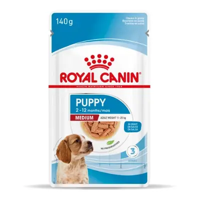 48 saquetas x 140 g Royal Canin Medium Puppy saquetas para cães Pack poupança!