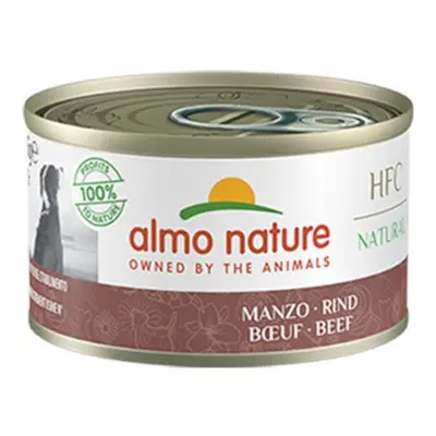 12 latas x 95 g Almo Nature HFC boi lata para cães Pack poupança!