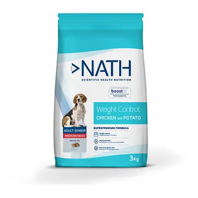 3 kg Nath Adult Medium Maxi Weight Control Frango ração para cães