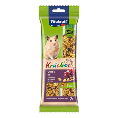 4 sticks Vitakraft Kräcker Barras Uvas e Nozes para hamsters Pack poupança!