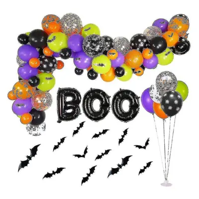 Halloween Balloon Kit Confetti Balões Banner Set Decorações de Festas