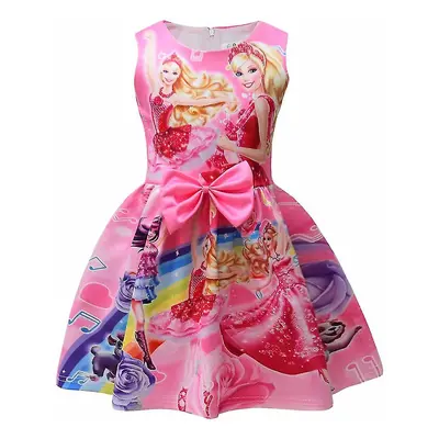 Best Discount Vestido de fantasia rosa Barbie princesa cosplay para crianças meninas