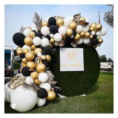 134pcs Black Gold Balloon Arch Kit Set Birthday Wedding Baby Wreath Decoração