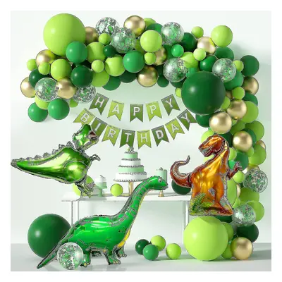 Dinosaur Party Balloon Garland Kit-119pcs Jurassic World Three Rex Balloon Kit com balões de our